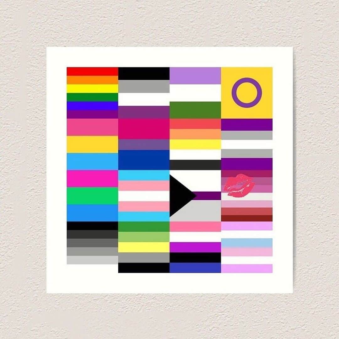 コリン・ハンクスのインスタグラム：「All the flags. We’ve come so far, yet there is so much more work to do. Love is love is love is love..... Happy Pride Day.  #pride  by Scotty Kay (Special Thanks to @elemgy)」