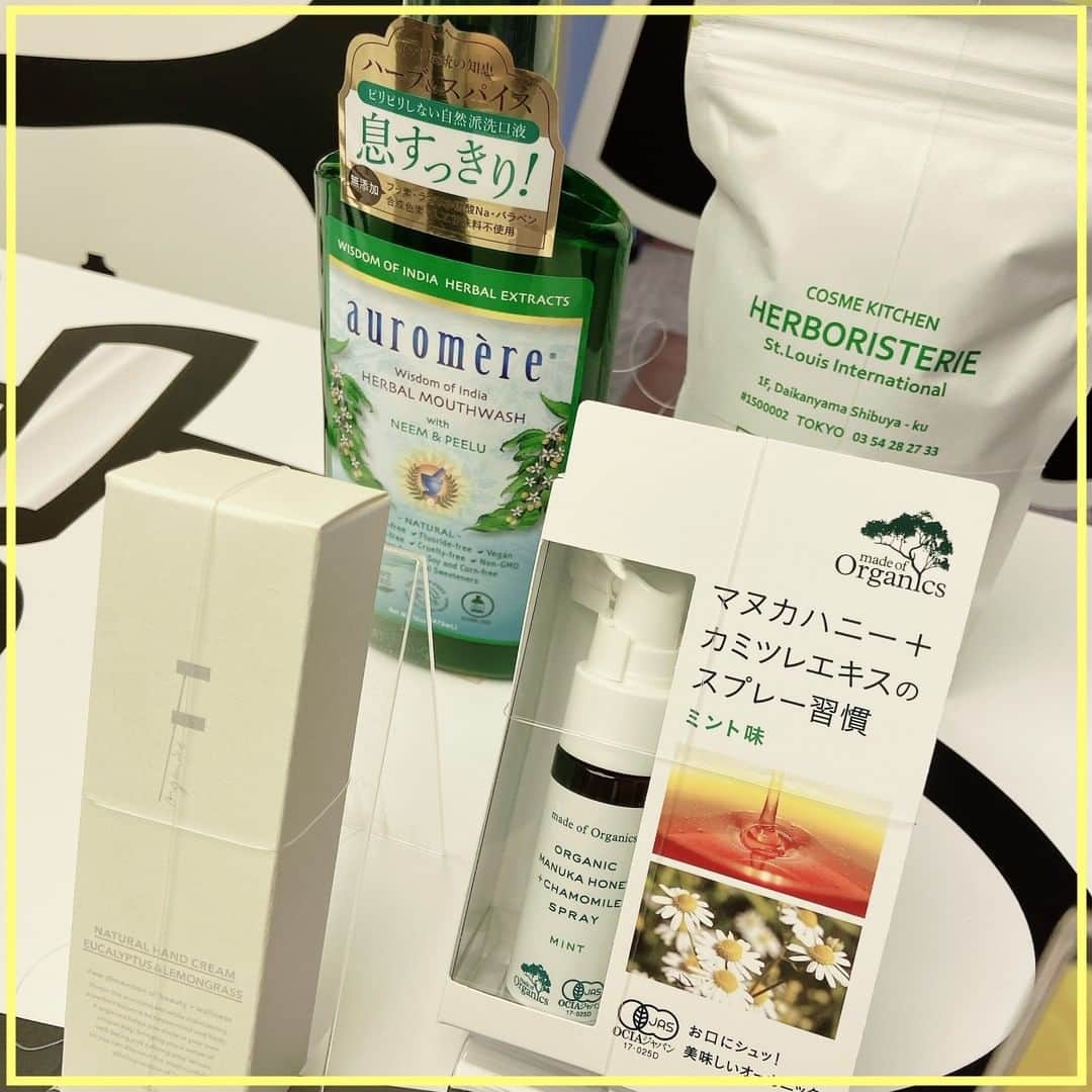 のインスタグラム：「"オーガニックで健康的に" 1F Cosme Kitchen Market  #新しい生活様式はじめるナラ . . ◎F organics ナチュラルハンドクリーム 　1,980円  オーガニック成分と、女性に嬉しい植物由来成分が、 柔らかく弾力のある肌に整えます！ . ◎made of organics マヌカハニー カモミールスプレー ミント味 　1,650円  オーガニックハニーの健康ケア。 のどにスプレーして飲み込むケアスプレーです。 . ◎HERBORISTERIE エキナセア(ハーブティー) 　3,520円  深い味わいでくせのない、ハーブティーです。 大人から子供まであらゆる年代の免疫ケアに。 . ◎オーロメア ハーバルマウスウォッシュ 　2,420円  22種類のハーブを使用。アルコールフリーなので、 ピリピリするマウスウォッシュが苦手な方にもおすすめです♥ . . ※表示価格はすべて税込価格です。 ※品切れ/在庫切れの場合もございます。予めご了承ください。 　詳しくは各店舗にてお問い合わせください。」