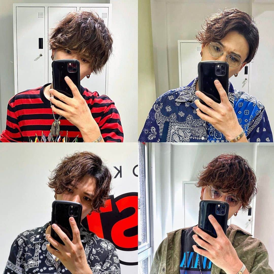 出井直助さんのインスタグラム写真 - (出井直助Instagram)「. ✂️ arrange・4way ✂️ . 最近のセルフセット・4パターン⚡️ . 金髪からかなり暗めのダークアッシュブラウンにカラーしてから約1ヶ月半で、だいぶ色が落ちてきました。 次の髪色はどうしよう・・・明るめか、暗めか🤔 . . #OCEANTOKYOWEST #オーシャントーキョーウエスト #ヘアセット #ヘアアレンジ #メンズカット #メンズヘア #メンズ髪型 #大阪 #大阪美容室 #大阪美容師 #出井直助」6月29日 12時47分 - ocean_naosuke