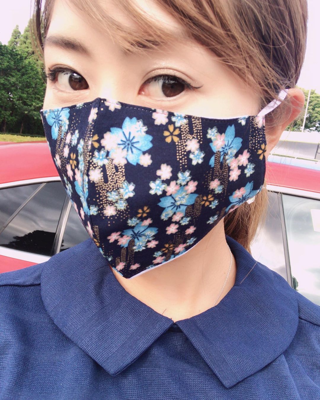 のインスタグラム：「手作りマスク頂きました❤️ ・ ・ ・ #golf #practice  #手作りマスク #ありがとうございます #感謝」