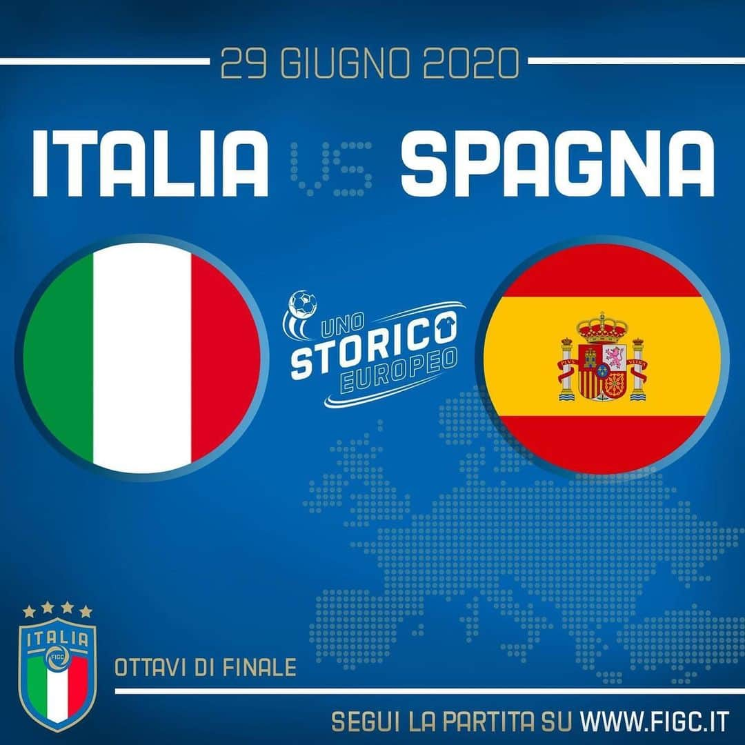 サッカーイタリア代表さんのインスタグラム写真 - (サッカーイタリア代表Instagram)「🇪🇺 #UnoStoricoEuropeo 🏆 ⚽️ Si è disputata #Italia 🇮🇹 vs #Spagna 🇪🇸, partita valida per gli ottavi di finale. . . 📺 Guarda gli #highlights della partita e scopri i protagonisti della sfida 👉🏻 Link in bio 👍🏻 . #Azzurri #VivoAzzurro #ItaSpa #ItaEsp」6月29日 14時41分 - azzurri