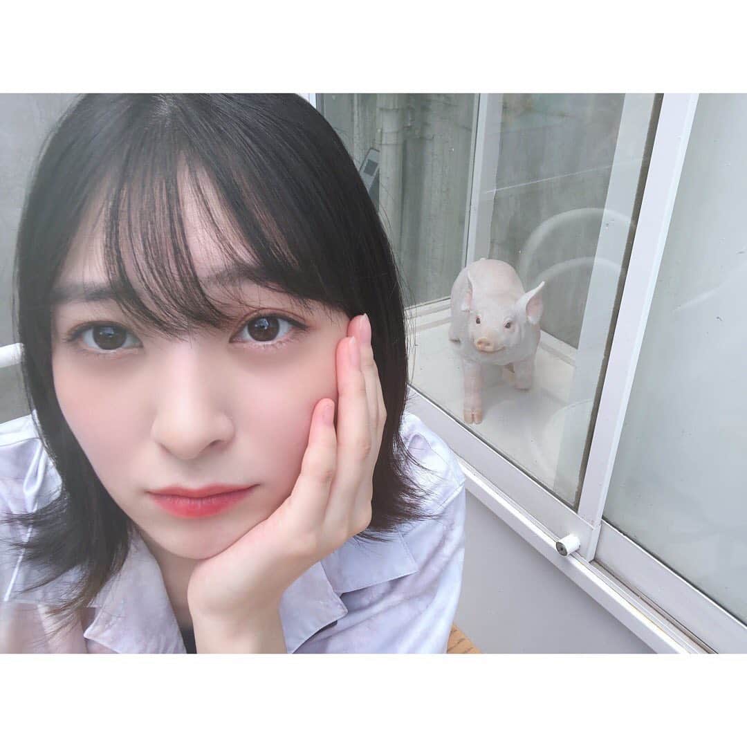 長尾寧音さんのインスタグラム写真 - (長尾寧音Instagram)「お外でコーヒーとか飲みたいなぁ😳  また豚ちゃん登場。」6月29日 15時13分 - nagaoshizune_official