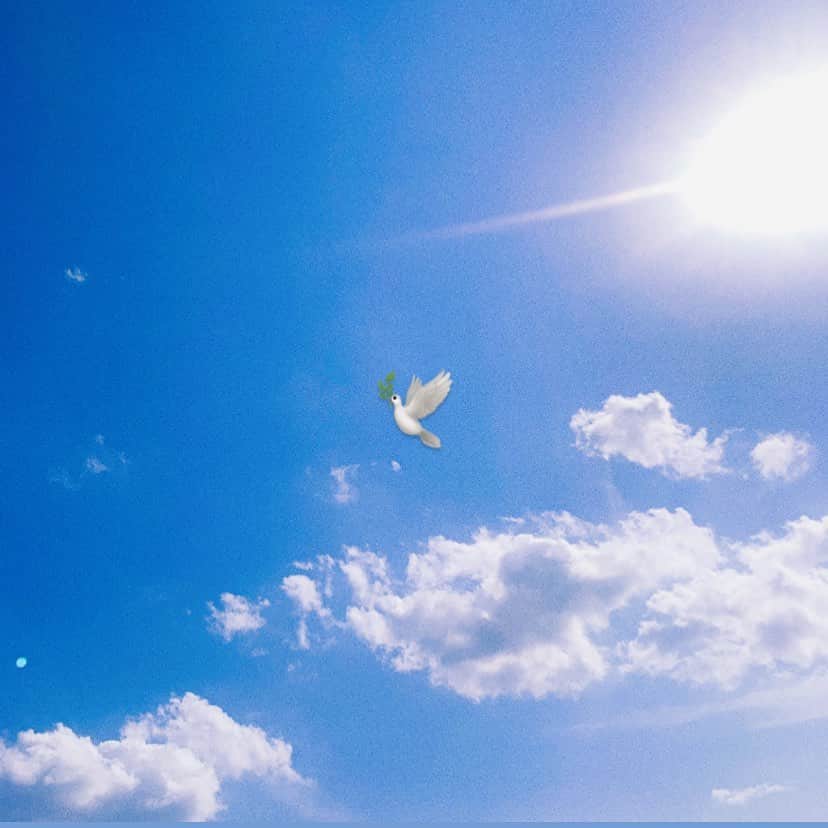 松岡美沙のインスタグラム：「🕊 . いい天気~ . . . #sky  #空 #🕊」