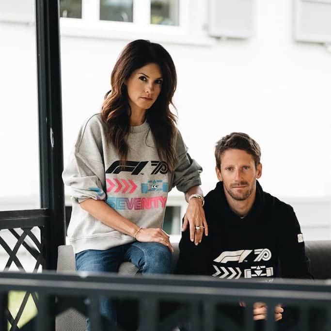 ロマン・グロージャンのインスタグラム：「F1 is back this weekend !!! @8js_official collaborating with @f1 for the 70th birthday of Formula 1 #r8g #letsgoracing @mariongrosjean」