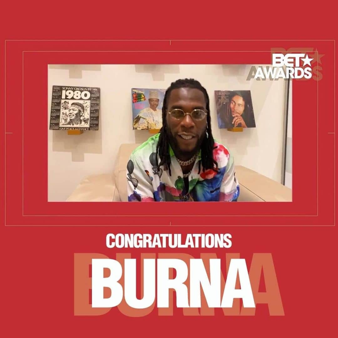 PRS for Musicさんのインスタグラム写真 - (PRS for MusicInstagram)「Congratulations to PRS member @burnaboygram 'Best International Act at #BETAwards2020」6月29日 20時40分 - prsformusic