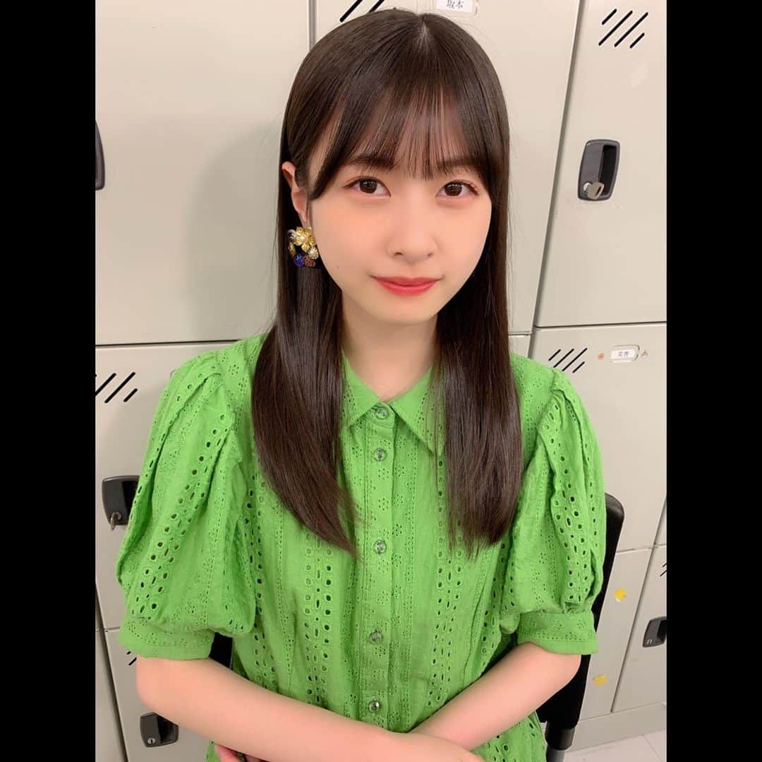 松岡はなのインスタグラム：「この緑のワンピースお気に入りっ👗❤︎」