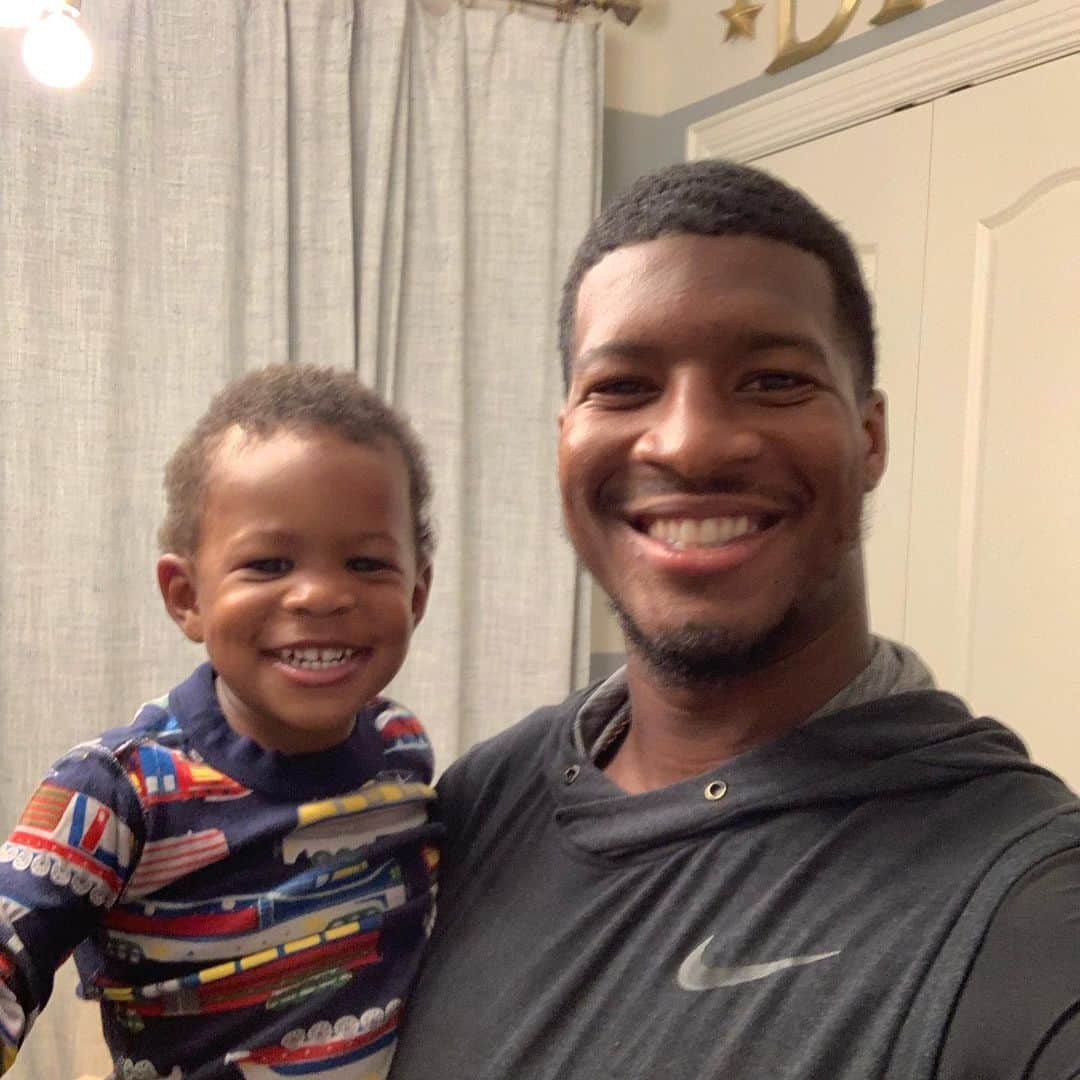 ジェームイス・ウィンストンのインスタグラム：「The Young King is two today! Happy Birthday Chi! Daddy love you to infinity and beyond!」