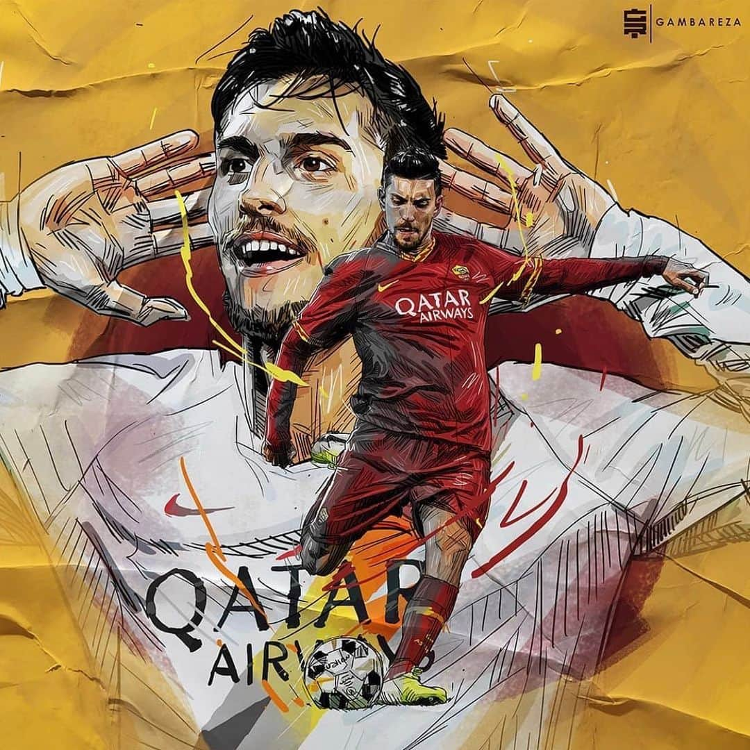 ASローマさんのインスタグラム写真 - (ASローマInstagram)「🐺 @lorepelle7 🖼⁣⁣ ⁣ 🎨 #RomaArt by @gambareza」6月29日 23時11分 - officialasroma