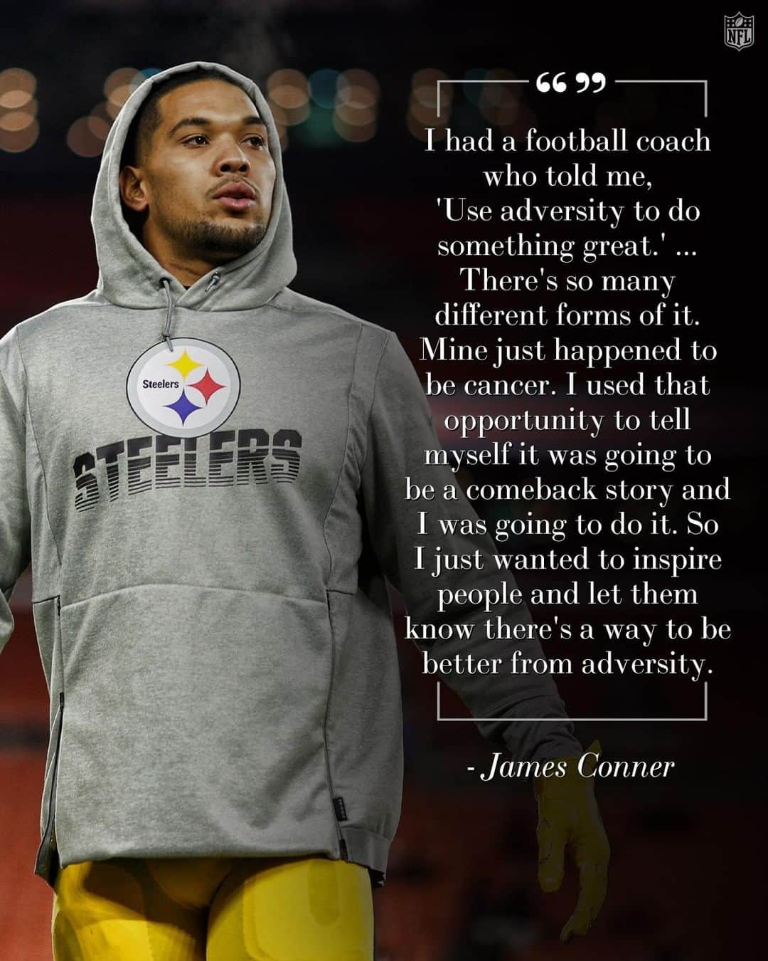 NFLさんのインスタグラム写真 - (NFLInstagram)「James Conner wants to inspire those going through adversity. (via @jamesconner)」6月29日 23時30分 - nfl