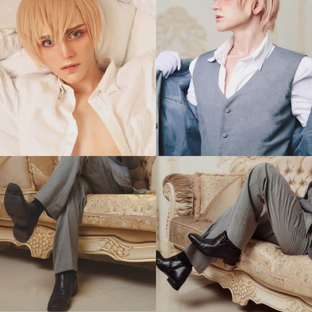 Gesha Petrovichのインスタグラム：「Sponsored cosplay 🤣🤣 😷 Shirotani Tadaomi 😷 10 Count / テンカウント Ph @diemaru Wig @geshacos Last days to Subscribe on P❤️treon (link in bio) for full backstages and photos 😏」
