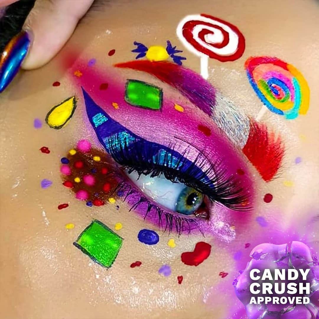 Candy Crushさんのインスタグラム写真 - (Candy CrushInstagram)「Wow! Look at @fedesness_fit talent! 🍬😍 We can't wait to have an occasion to try this makeup look out!」6月30日 0時27分 - candycrushsaga