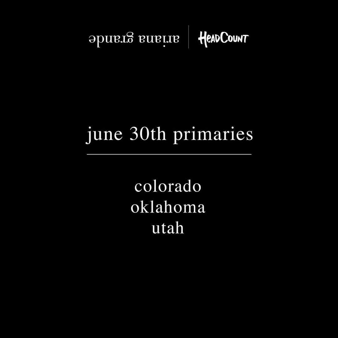 アリアナ・グランデさんのインスタグラム写真 - (アリアナ・グランデInstagram)「another reminder 🖤 colorado, you can still register to vote if you haven’t already @headcountorg」6月30日 0時31分 - arianagrande