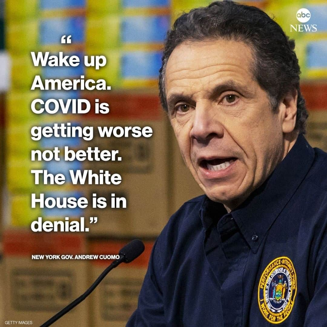 ABC Newsさんのインスタグラム写真 - (ABC NewsInstagram)「New York Gov. Andrew Cuomo: "COVID is getting worse not better. The White House is in denial." #andrewcuomo #coronavirus #covid19 #donaldtrump #newyork」6月30日 0時55分 - abcnews