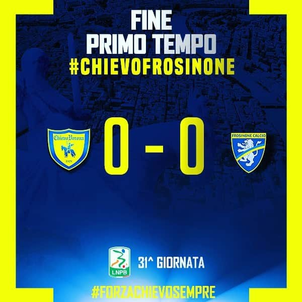 ACキエーヴォ・ヴェローナさんのインスタグラム写真 - (ACキエーヴォ・ヴェローナInstagram)「1st Half #ChievoFrosinone 0️⃣-0️⃣ #Seriebkt #chievo #chievoverona #forzachievosempre」6月30日 4時54分 - acchievoverona