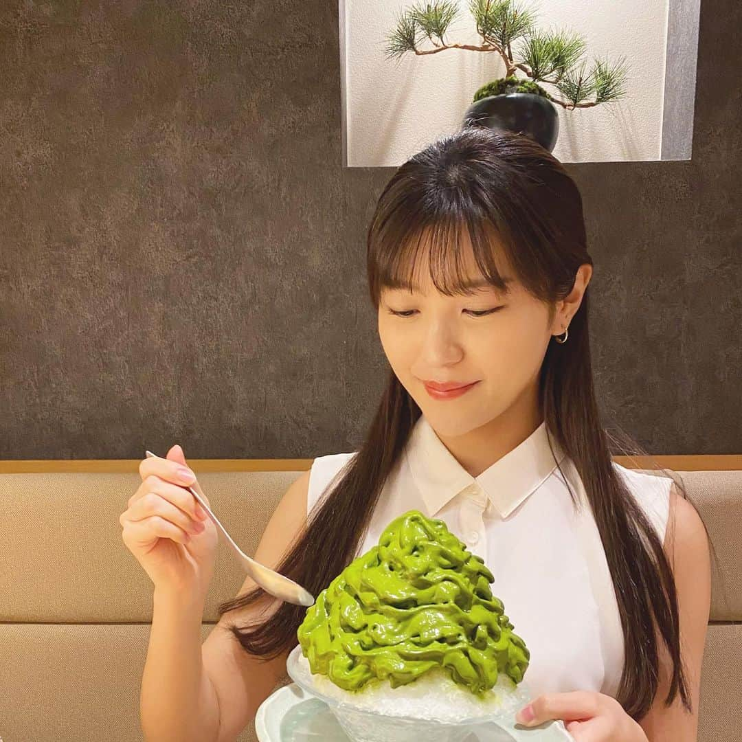 藤村椿さんのインスタグラム写真 - (藤村椿Instagram)「. . . . 夏先取り🍧💚 抹茶クリーム超濃厚最高。  #7月1日オープン #かき氷 #抹茶かき氷 #大阪かき氷 #なんばかき氷」6月30日 9時23分 - tsubaki_fujimura