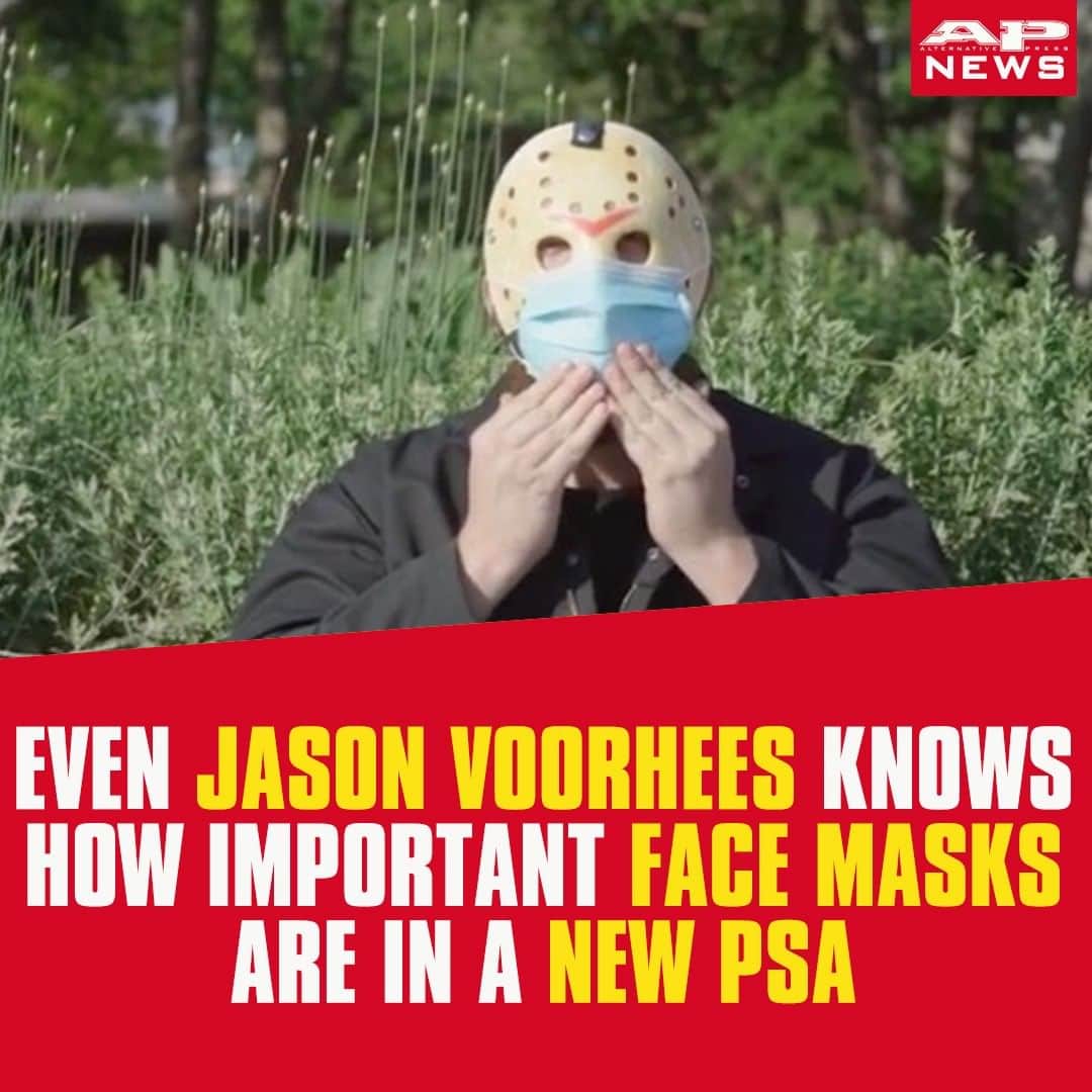 Alternative Pressさんのインスタグラム写真 - (Alternative PressInstagram)「WATCH: Even Friday the 13th’s Jason Voorhees knows how important face masks are in a new COVID-19 PSA by @ogilvyhealth⁠ LINK IN BIO ⁠ .⁠ .⁠ .⁠ #jasonvoorhees #fridaythe13th #ogilvyhealth #PSA #alternativepress #altpress」6月30日 9時30分 - altpress