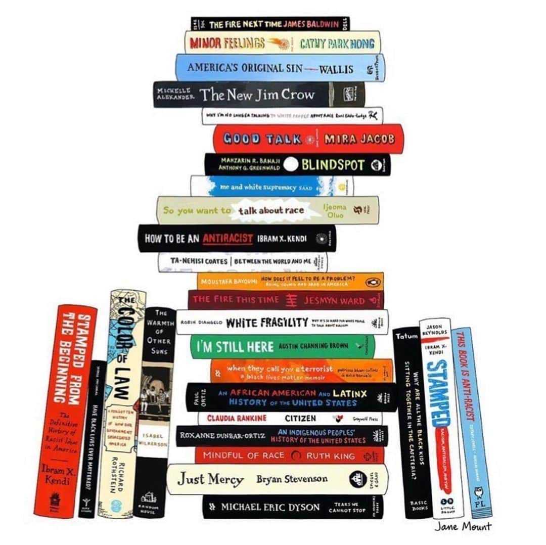サラ・ウェイン・キャリーズさんのインスタグラム写真 - (サラ・ウェイン・キャリーズInstagram)「Via @_jasminealise.  I want to leave you all with this list of books to further your education and understanding. A good place to start would be “How to be Anti-racist” by @ibramxk or “I’m Still Here” by @austinchanning. This wonderful graphic is by @jane_mount.  Try finding and supporting a Black owned bookstore in your city. If you can’t find one, try supporting your local bookstore.  Lastly, we ALL have learning to do, me included. Everyday is a new day to listen. The fight for equality and justice continues and it needs every single one of us. No one is free until we are all free.  Thank you to my lovely friend Sarah,  for being gracious enough to share her platform. It’s been a pleasure engaging with you all today, much love and well wishes to each of you.」6月30日 11時30分 - sarahwaynecallies