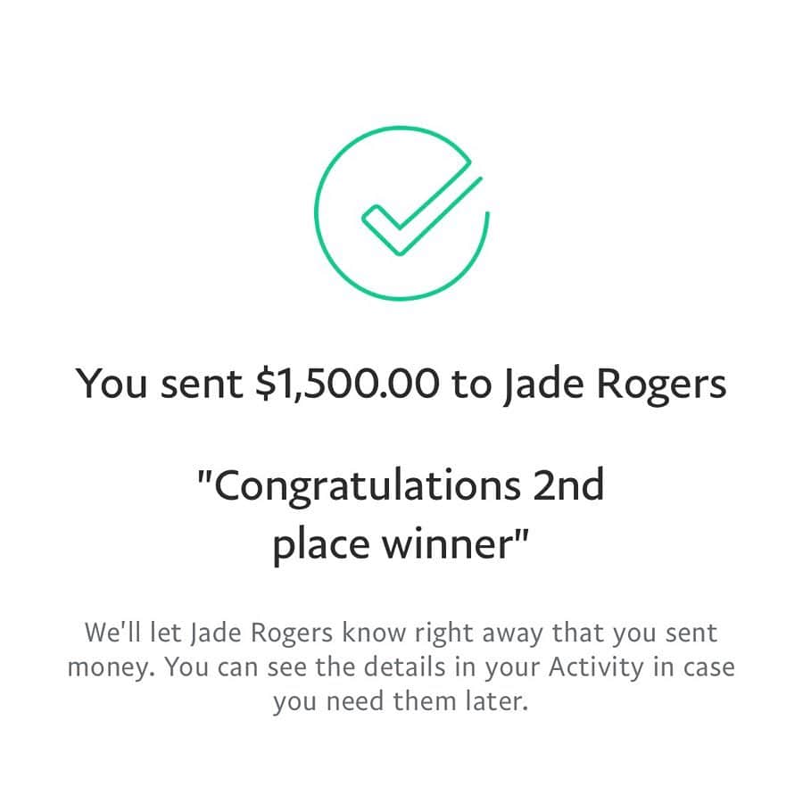 Paige Hathawayさんのインスタグラム写真 - (Paige HathawayInstagram)「Congrats to Jade Rogers for earning $1,500 during my @fitin5challenge! I’m so excited for you Jade and I can’t wait to see where this takes you!   JADE’S SUCESS STORY: “The @fitin5Challenge was awesome! I need a push and some guidance to get back on track after being quarantined and this did it for me! Its tough being a mom of three and staying on track with eating healthy also making time for myself to workout but I was so motivated during the challenge and it has made me better! I am so happy I took a chance on myself and joined this challenge!” - Jade Rogers  IG: @jadechristinamaria  Starting Weight - 225lbs  Ending Weight - 210lbs  GROUP 1 IS ALMOST FULL IN MY NEXT FITIN5 CHALLENGE STARTING JULY 12th. SPOTS ARE FILLING UP SO FAST. EMAIL ME TO SAVE YOUR SPOT! 👉🏼 CONTACT@PAIGEHATHAWAY.COM」6月30日 11時31分 - paigehathaway