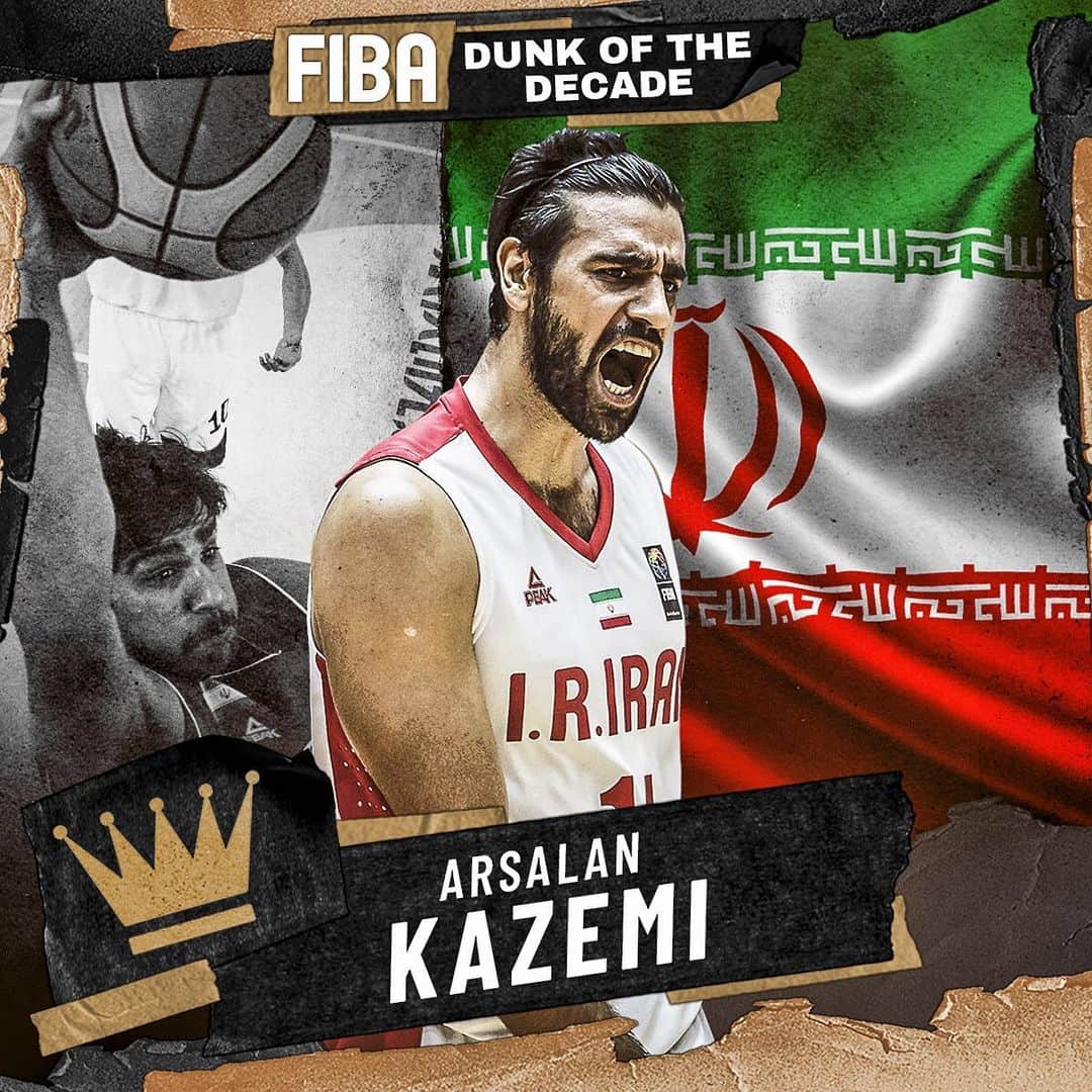 FIBAさんのインスタグラム写真 - (FIBAInstagram)「Congratulations to Arsalan Kazemi 🇮🇷 on claiming the Dunk of the Decade 👑 Thanks to all the fans who voted!」6月30日 22時00分 - fiba