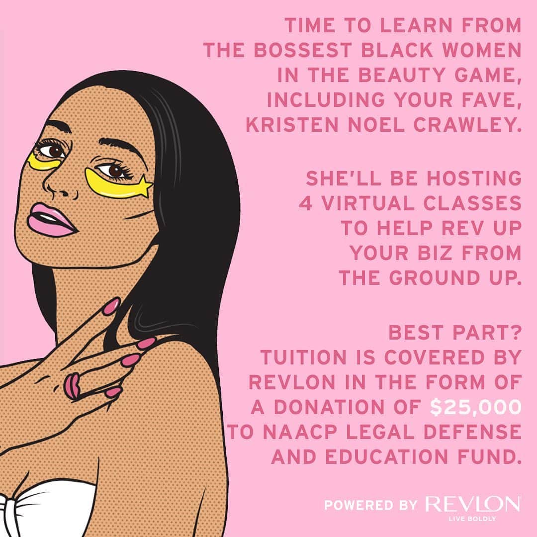 Revlonさんのインスタグラム写真 - (RevlonInstagram)「🚨NEWS ALERT🚨  Our partner, @kristennoelcrawley is launching a new initiative, KNC School of Beauty 💗 – an opportunity to give BIPOC female business owners a platform to interact with inspiring and emerging business like-minded students.   To support this important (tuition-free) initiative, Revlon will be making a donation on behalf of the school to the @naacp_ldf.  Tune in for more details in the coming days and weeks, including sign up info, panelists, and scholarships! In the meantime, an extended beauty break is in order 📓💄  Production by @sun.ny.sideup」6月30日 22時25分 - revlon