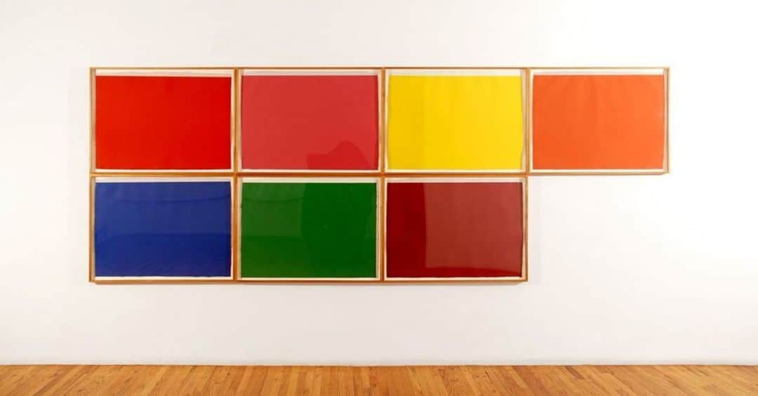 オーレリービダマンのインスタグラム：「Inspiration Dan Flavin To Don Judd, Colorist, 1986 #inspiration」