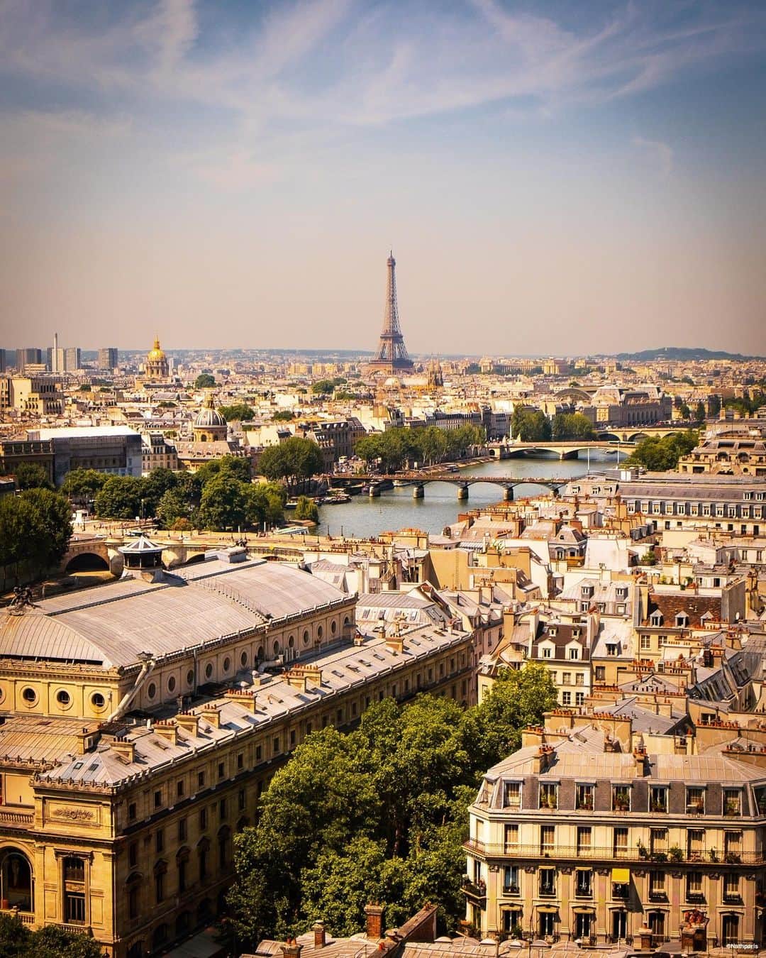 nathparisのインスタグラム：「ROOFS OF PARIS... . View from the Saint-Jacques Tower, have a nice day 💛」