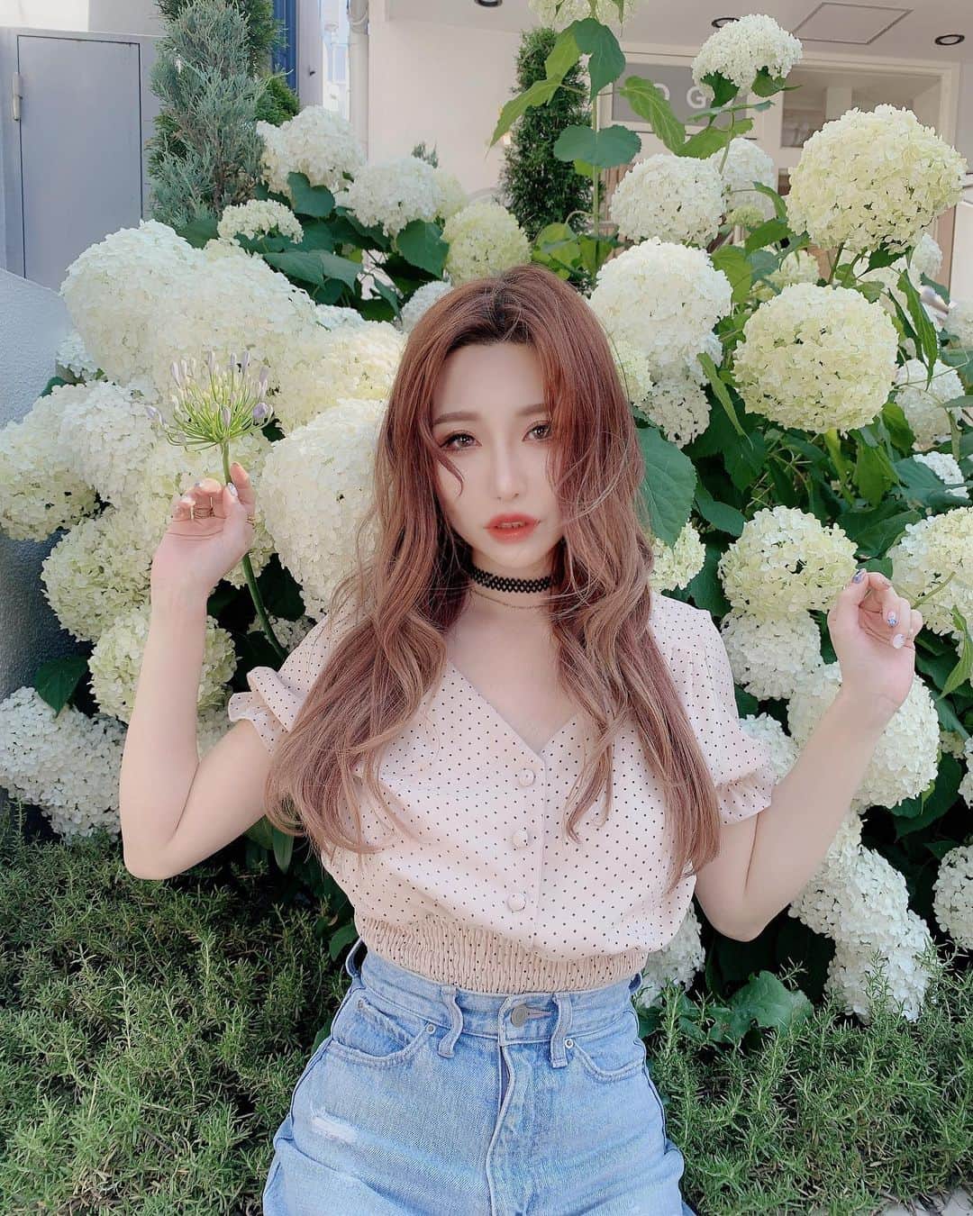 のインスタグラム：「アジサイが凄く好き🐌☔ 最近花屋さん行くと 欧米化が進んでてハイドランジアって書いてあって【🤔？】ってなるw . #アジサイ#紫陽花#紫陽花の季節#英語だと#ハイドランジア #せるふぃー#おっぱい#お姉さん#らくちんコーデ#自撮り#自撮り界隈#東京#新宿#歌舞伎町#キャバ嬢#もはや#元キャバ嬢#アジアンクラブ#マツエク#アイリスト募集中#春咲ひなた#YouTube#youtuber#新米#ゆーちゅーばー . YouTubeに関する問い合わせ先♡  株式会社YEEELL 〒150-0002  東京都渋谷区渋谷3-27-11 祐真ビル新館5F  info@yeeell.jp」