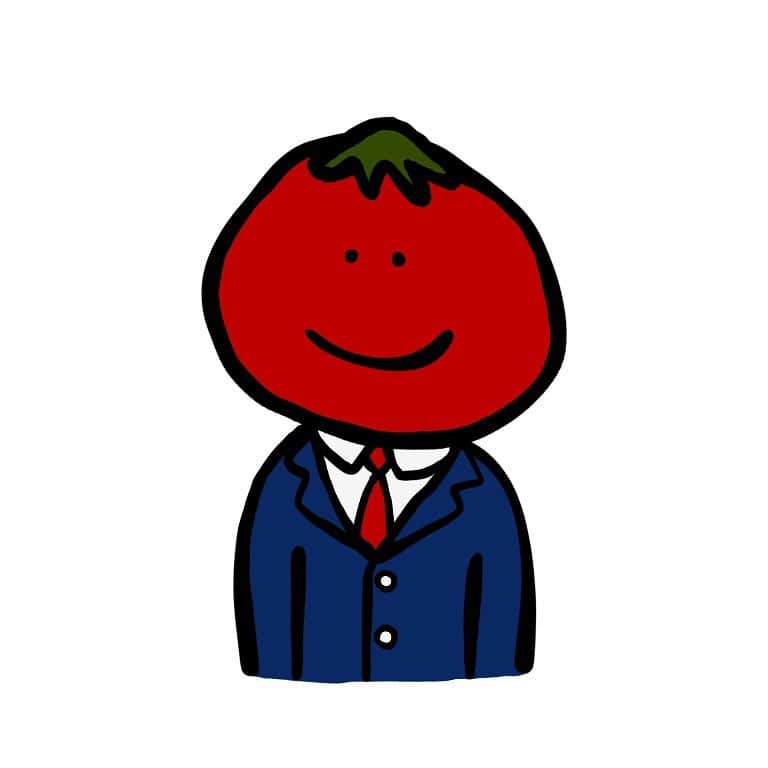 竹内一希さんのインスタグラム写真 - (竹内一希Instagram)「新入社員のトマトが描けました。」6月30日 18時33分 - pitchertakeuchi