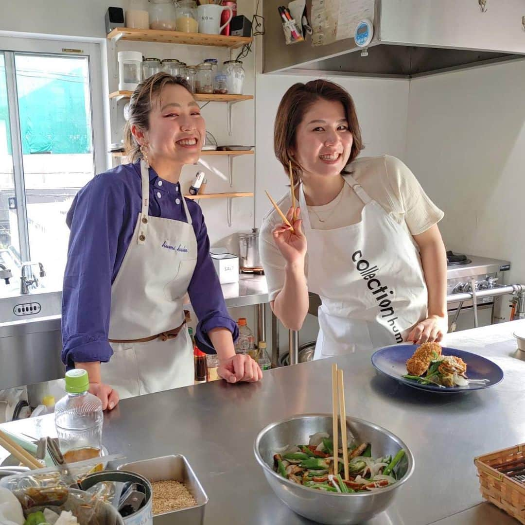 藤井瑞希さんのインスタグラム写真 - (藤井瑞希Instagram)「・ ・ お料理教室楽しかったなぁ☺️ ・ 盛り付け習いたい❤️ ・ ・ #お料理教室 #オフショット #youtube #細川芙美　先生 #サプライス #代官山」6月30日 18時50分 - bdmntnfujiimizuki