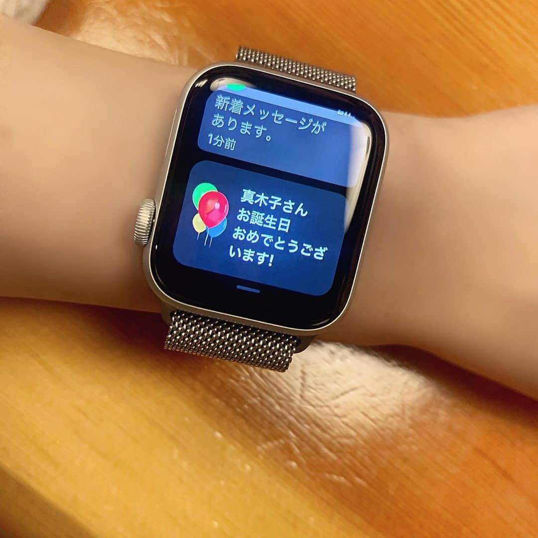 斉藤真木子さんのインスタグラム写真 - (斉藤真木子Instagram)「今更ながら、ずっとずっと欲しかったApple Watchデビュー！お誕生日って最高〜！！！」6月30日 20時03分 - saitomakiko628