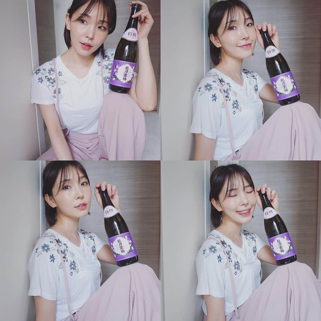 児玉アメリア彩さんのインスタグラム写真 - (児玉アメリア彩Instagram)「新潟県・石本酒造さんの﻿ 【越乃寒梅 吟醸 特選】で﻿ #おうち日本酒グラビア ﻿ ﻿ ‪桔梗色と桜色の色合いが綺麗なラベル✨‬ ﻿ 穏やかで綺麗な吟醸香、﻿ きめ細かい上品さを感じ、﻿ 寒梅らしい軽やかななめらかさを持つお酒🍶﻿ ﻿ ちなみにこちらは過去のSAKE DIPLOMAテイスティング試験にも出題された、﻿ スペックによる味わいの特徴がわかりやすい、﻿ お手本のような一本💡﻿ ﻿ ﻿ ﻿ ﻿ ﻿ ﻿ #本日の児玉酒 #今日も生きた #越乃寒梅 #portrait #instalike #misssake #児玉アメリア彩 #ミス日本酒 #日本酒 #日本酒女子 #日本酒インスタグラマー #ポン酒タグラム #日本酒フォト #sakekampai #sakebottle #飲酒タグラム #酒スタグラム #日本酒で乾杯 #sakelover﻿ #sakephotography #sake #sakegirl #sakestagram #japanesesake #japanesemodel #selfie #selcagram」6月30日 20時47分 - aya_amelia_kodama