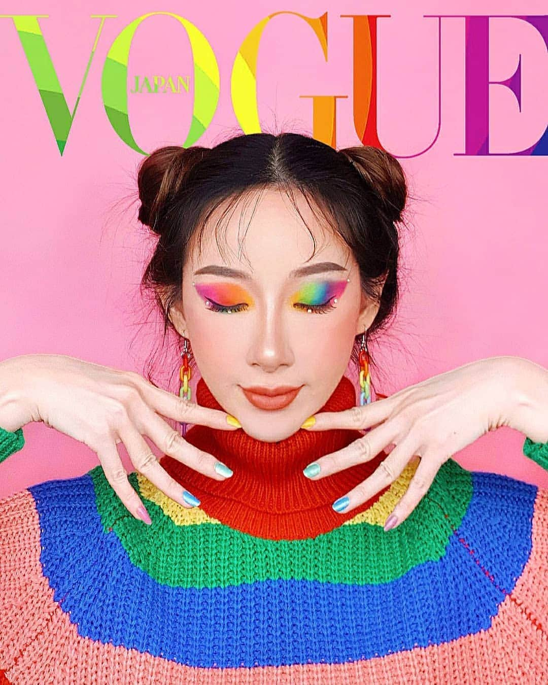 エリッサ・ヤマダさんのインスタグラム写真 - (エリッサ・ヤマダInstagram)「𝙚 𝙦 𝙪 𝙖 𝙡 𝙞 𝙩 𝙮 ❤🧡💛💚💙💜 _ #voguechallenge #pridemonth #loveislove」6月30日 21時27分 - elleyamada