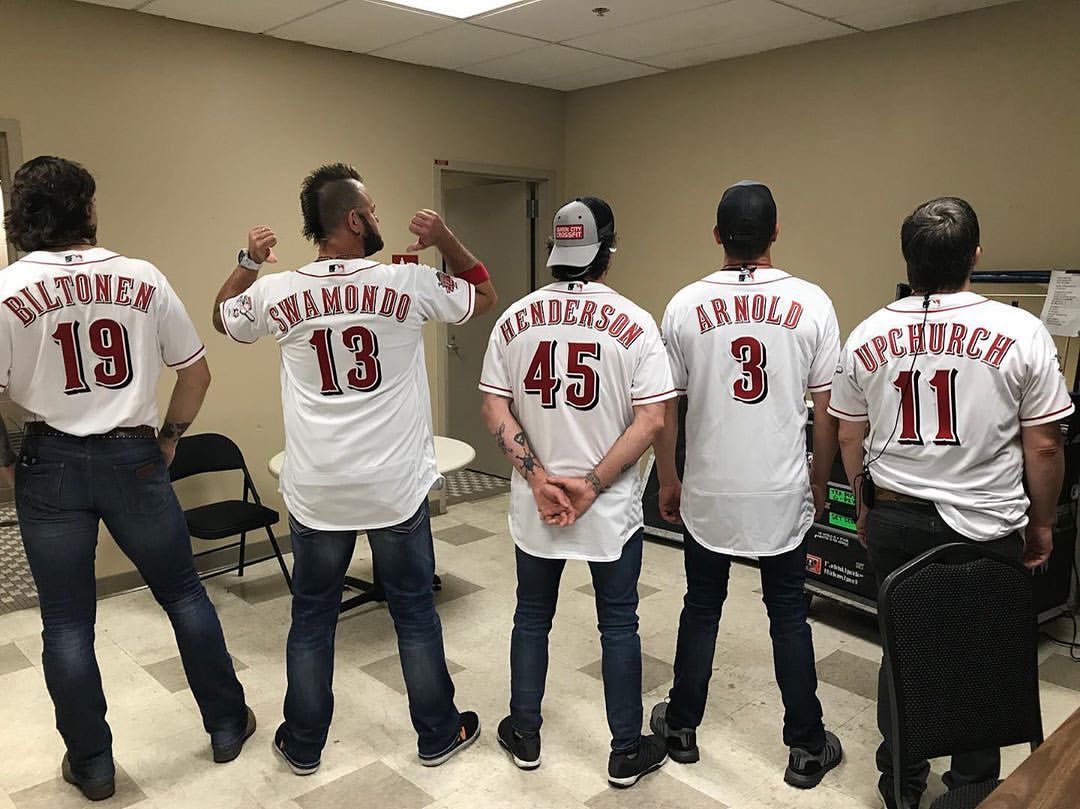 3 Doors Downのインスタグラム：「One year ago this week. Playing for the @reds 150th Birthday.」