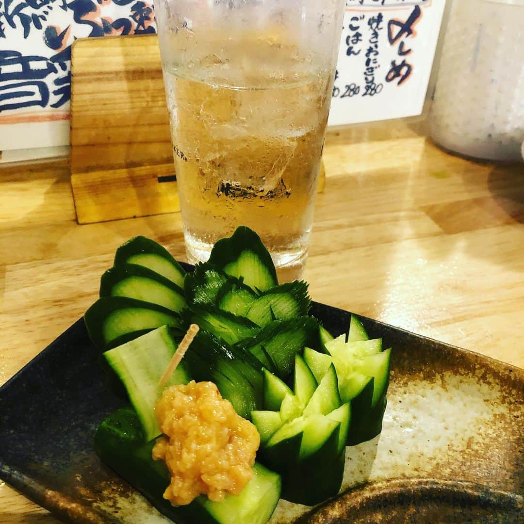 村上のインスタグラム：「夏は夜、よりきゅうり派 #高円寺 #音鶏屋」