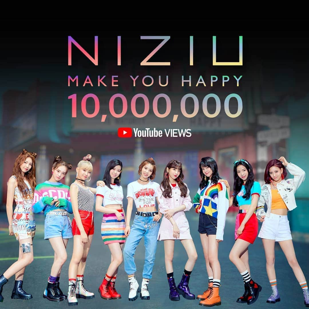 Niziさんのインスタグラム写真 - (NiziInstagram)「NiziU "Make you happy" M/V  🌟10,000,000 VIEWS🌟  WithU makes NiziU happy♥ ありがとうございます😊 ハッピーな気持ちでいっぱい これからもっと頑張ります‼️ WithU 너무너무 감사합니다~ 더 열심히 하는 NiziU가 되겠습니다💓  #NiziU #Makeyouhappy #WithU」7月1日 1時10分 - niziu_info_official