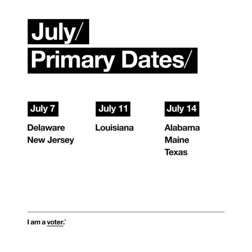 メリッサ・ベノイストのインスタグラム：「July voters! Make sure you are ready for your election by checking your absentee ballot status, knowing your early voting deadlines, and/or confirming your polling place. Text VOTER to 26797 for alerts about your election and to confirm your registration status. #iamavoter」