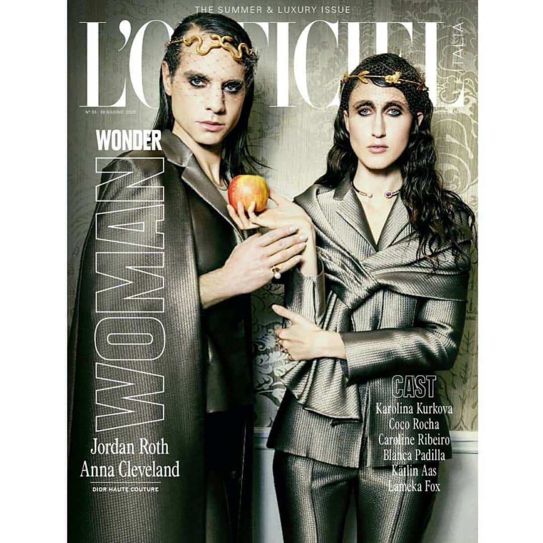 エレン・ヴォン・アンワースさんのインスタグラム写真 - (エレン・ヴォン・アンワースInstagram)「Out now @lofficielitalia starring the amazing duo 💫 @jordan_roth and@anna_vrc  @2bmanagement」7月1日 1時53分 - ellenvonunwerth