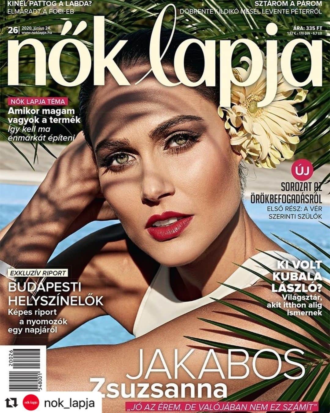 ズザンナ・ヤカボスのインスタグラム：「🥰 köszönöm az egész csapatnak, szuper fotózás volt 😁 😻 Dobó Krisztina művészeti vezető Zsólyomi Norbi fotó Haberland-Isai Anita styling Gyetvai Viki smink Győrfy Anita haj」