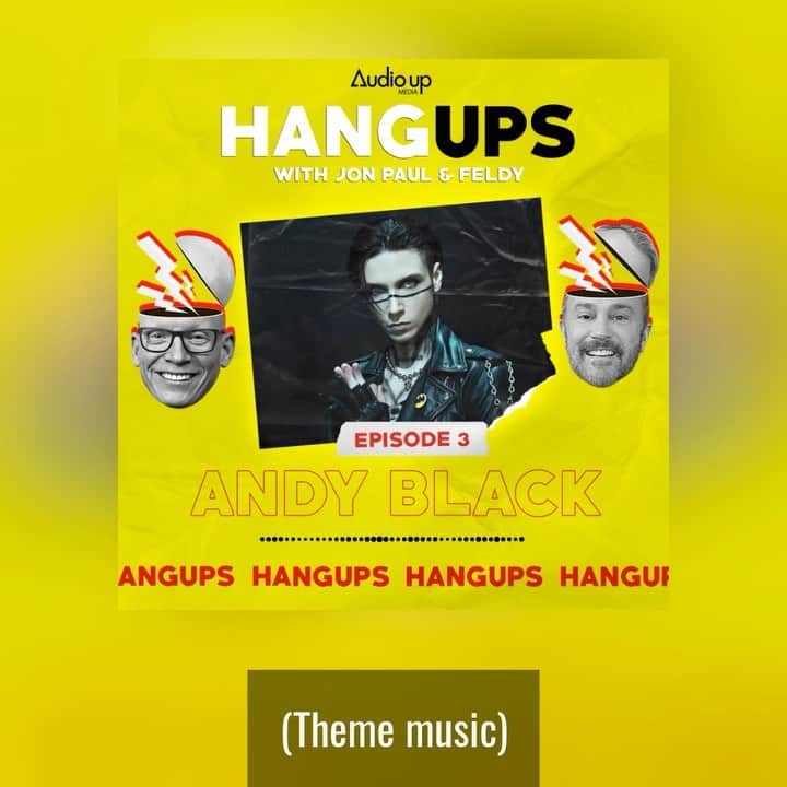 ジョン・フェルドマンのインスタグラム：「Thank you @andyblack for being our 3rd guest on the @audioupmedia podcast #hangups with @jonpaulcrimi. You are a legend and one of my best friends. Love you brother. Link in bio.」
