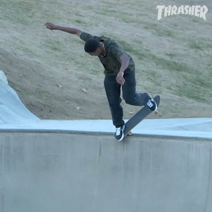 スラッシャーのインスタグラム：「DAYRIP with @nastyneckface at Lake Elsinore. We miss you Big Dog @pstonebru ❤️ Now playing on all Thrasher channels 📡 📹 @loginlava」