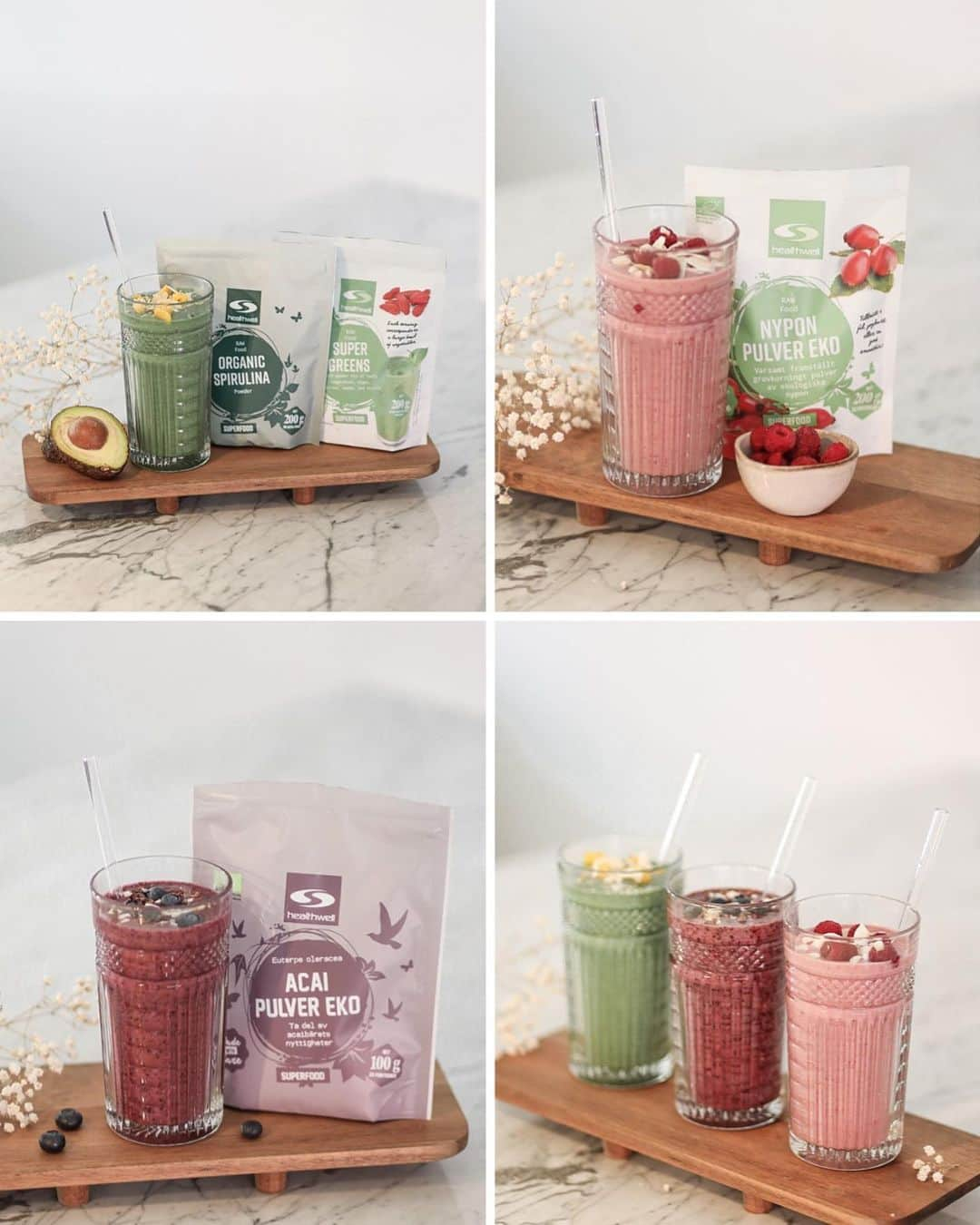 Anna Nyströmさんのインスタグラム写真 - (Anna NyströmInstagram)「✨GIVEAWAY✨ Win this healthy package with - Acai powder, Green Mix powder, Spirulina powder & Rose Hip powder from @svenskhalsokost 💗 Perfect for delicious summer smoothies & bowls! ⁣ ⁣ To enter:⁣ 1️⃣ Follow me @annanystrom  2️⃣ Follow @svenskhalsokost  3️⃣ Tag a friend! ⁣ ⁣ I will announce the 3 winners on July 4th at 16:00 (CET) on my story 🤗⁣ ⁣ Note: Sweden only, you need an open profile & be over 18 years old (certain taxes may apply).」7月1日 5時57分 - annanystrom