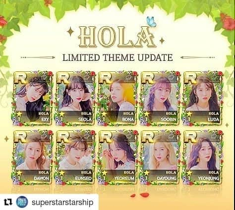 宇宙少女さんのインスタグラム写真 - (宇宙少女Instagram)「#SuperStarSTARSHIP #WJSN #HOLA updated! You you are shiny! The time is right now ----☆☆☆☆ Clear #WJSN HOLA EVENT for #HOLA theme card and limited BG IMAGE!  New limited theme card gift! My record rewards for June! _ #SuperStarSTARSHIP #WJSN #HOLA 업데이트! 넌 넌 빛이나! 바로 지금이야 -----☆☆☆☆ 눈 부셔 지금 이 한정배경 처럼 말이야! #우주소녀 HOLA EVENT를 클리어하면 #홀라 테마와 한정 배경을 얻을 수 있는걸!  기간 내 한번만 접속해도 신규 한정테마를 얻을 수 있어요! 6월 꾸준한 노력의 보상! 마이레코드 보상이 지급되었어요~!」7月1日 16時23分 - wjsn_cosmic