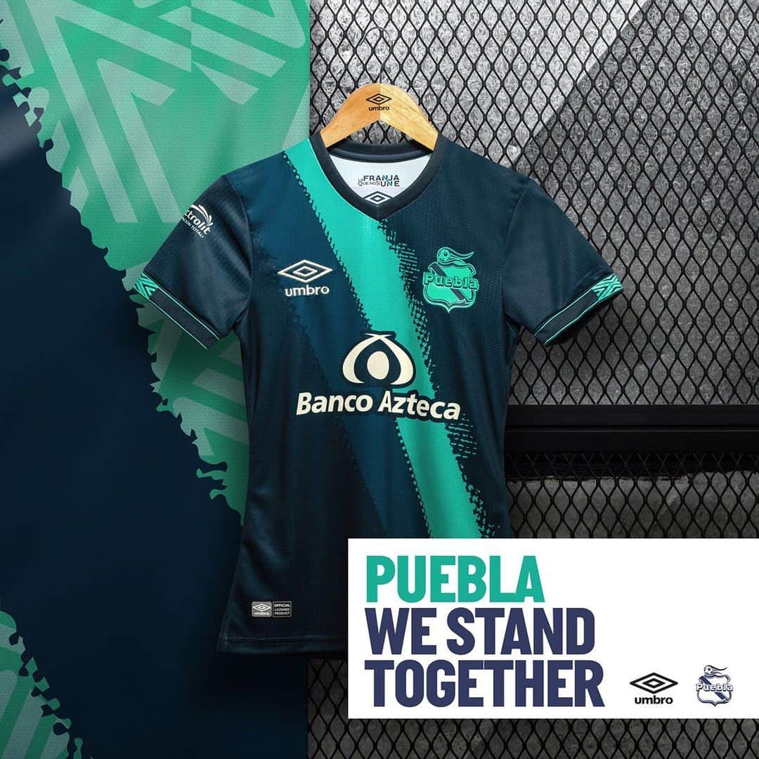 UMBROさんのインスタグラム写真 - (UMBROInstagram)「We stand together with @clubpuebla - the new 20/21 Home and Away kit made from 100% recycled polyester. Available in men’s and women’s fit.」7月1日 17時26分 - umbro