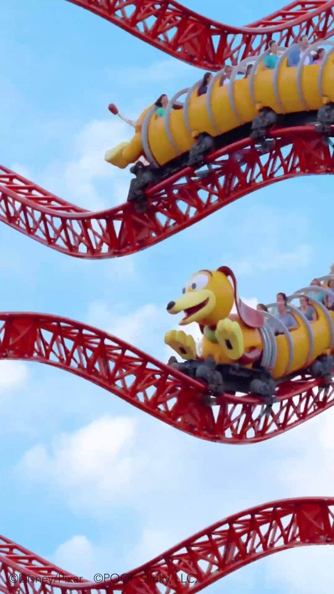 Walt Disney Worldのインスタグラム：「We're celebrating the anniversary of Toy Story Land with an extra special ride on Slinky Dog Dash. Get ready to revisit Slinky Dog and other toys on July 15 when Disney's Hollywood Studios reopens. #DisneyMagicMoments✨」