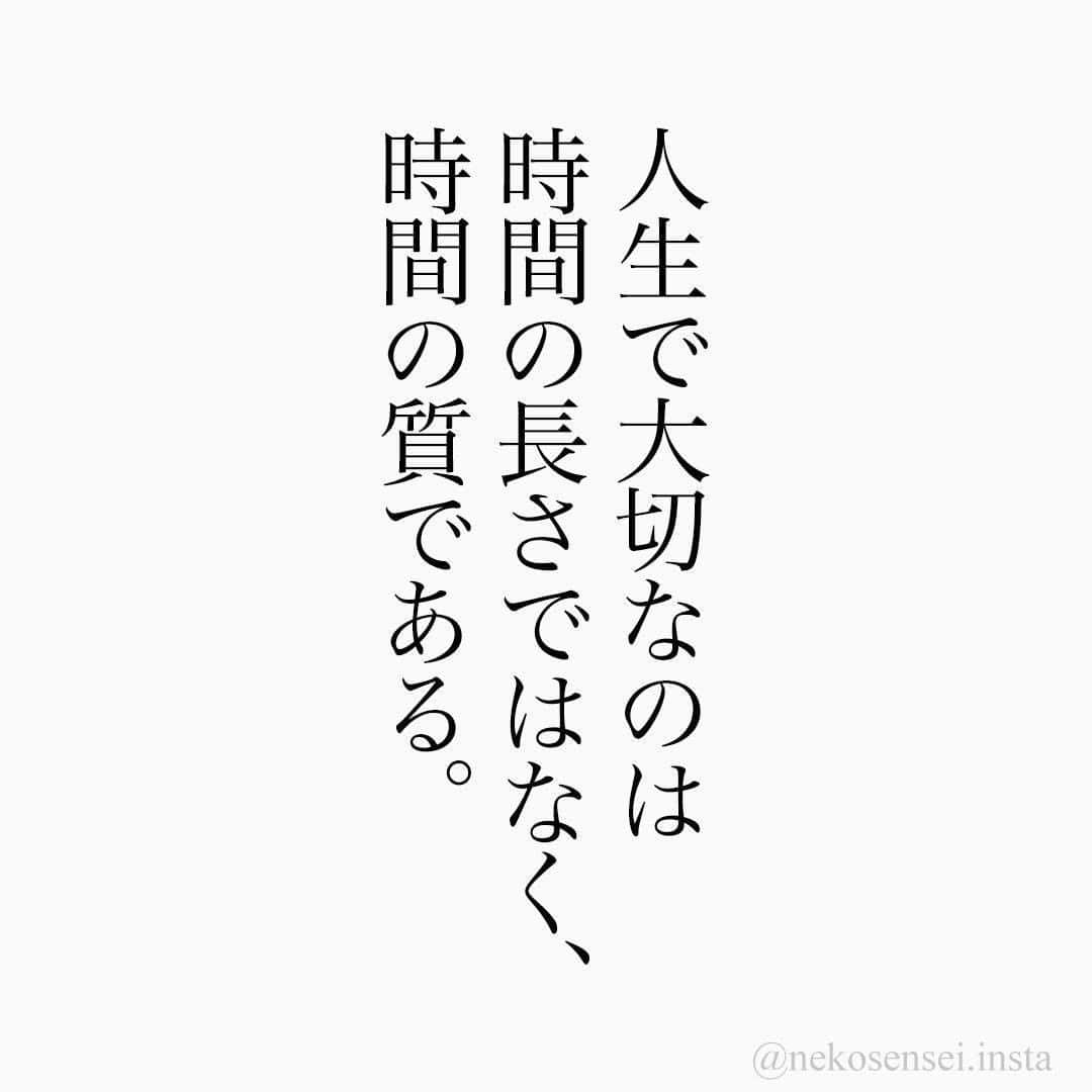ユメネコ 哲学者さんのインスタグラム写真 ユメネコ 哲学者instagram 時間はみな平等 その中でいかに質を高められるかが大事になってきます 名言 格言 今日の格言 言葉 ことば 言霊 言葉の力 自己啓発 人生 生き方 生きる 悩み 相談 心