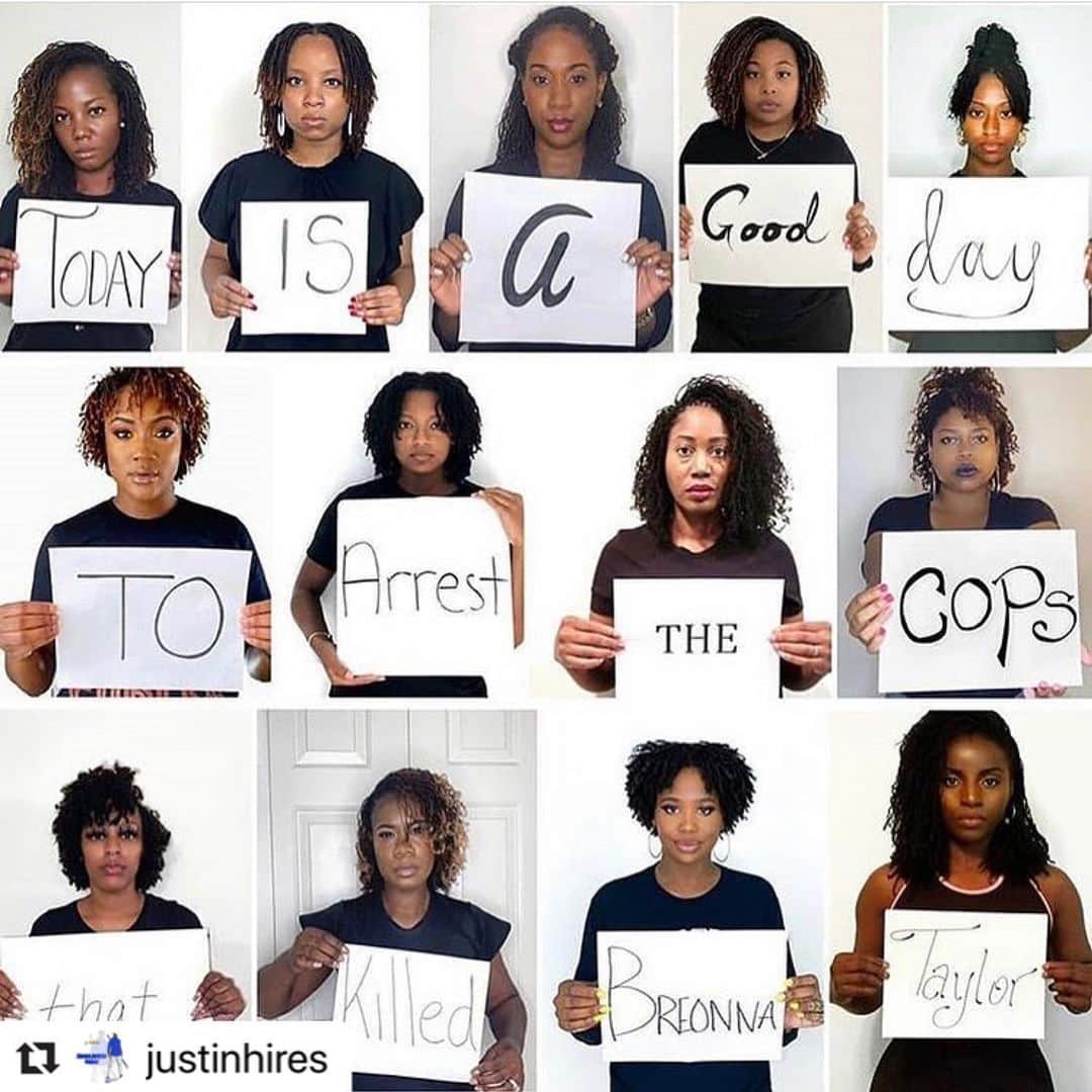 のインスタグラム：「#Repost @justinhires with @make_repost ・・・ Goodnight 😴 #breonnataylor」