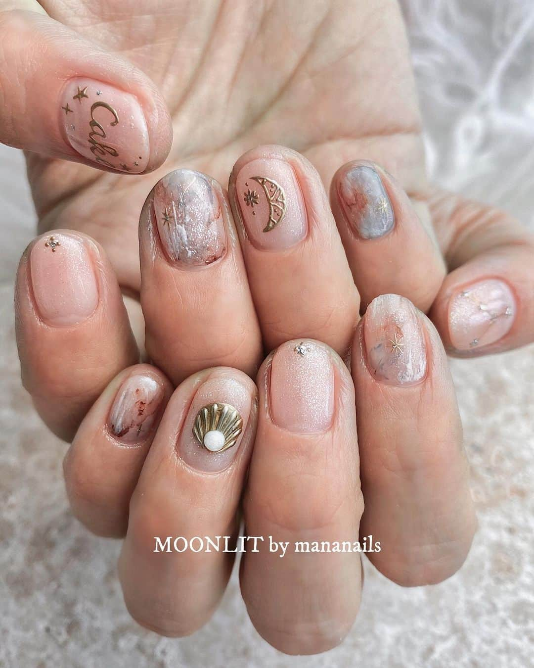 mananailsさんのインスタグラム写真 - (mananailsInstagram)「🌙💫💫💫 ㅤ ☾120min design」7月1日 15時02分 - mananails