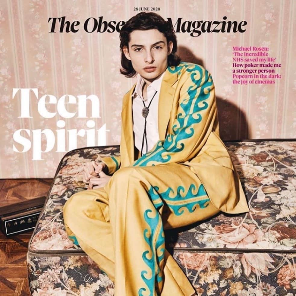 ランバンのインスタグラム：「@finnwolfhardofficial shot by @daniellelevitt in #LanvinSS20 for the cover of @obsmagazine.  Styling by @thegriceisright  #Lanvin」