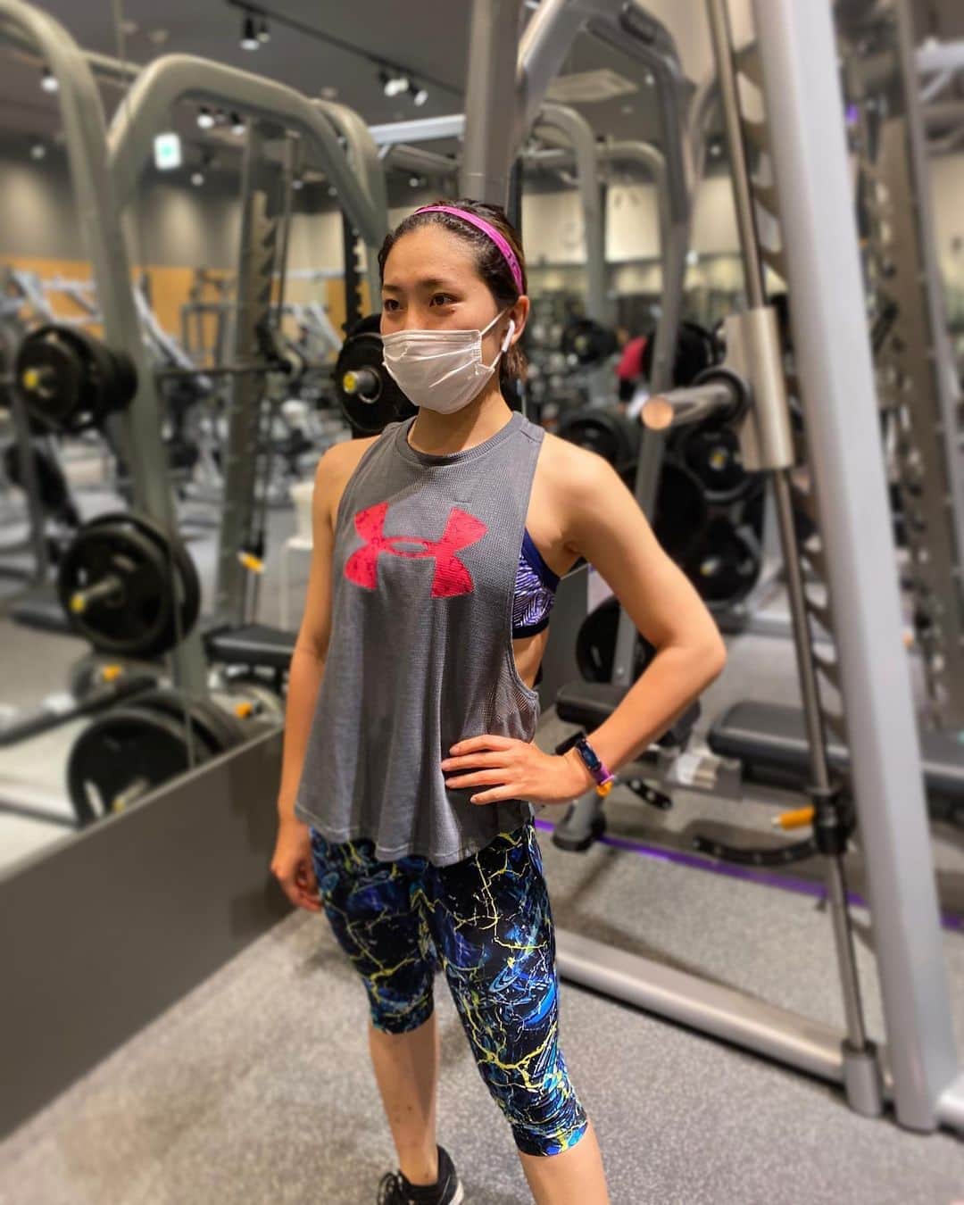 のインスタグラム：「#anytimefitness 入会しました🏋🏻‍♀️💟 ・  #funkitafit #finswimming #日本代表  #fitnessgirl #フィットネス #フィットネス女子 #workout #workoutmotivation #workoutgirl #training #trainingmotivation #トレーニング #トレーニングウェア女子 #ジム #エニタイム #underarmour #underarmourwomen #アンダーアーマー　#pink #ケトルベル #筋トレ #筋トレ女子 #ワークアウト女子」