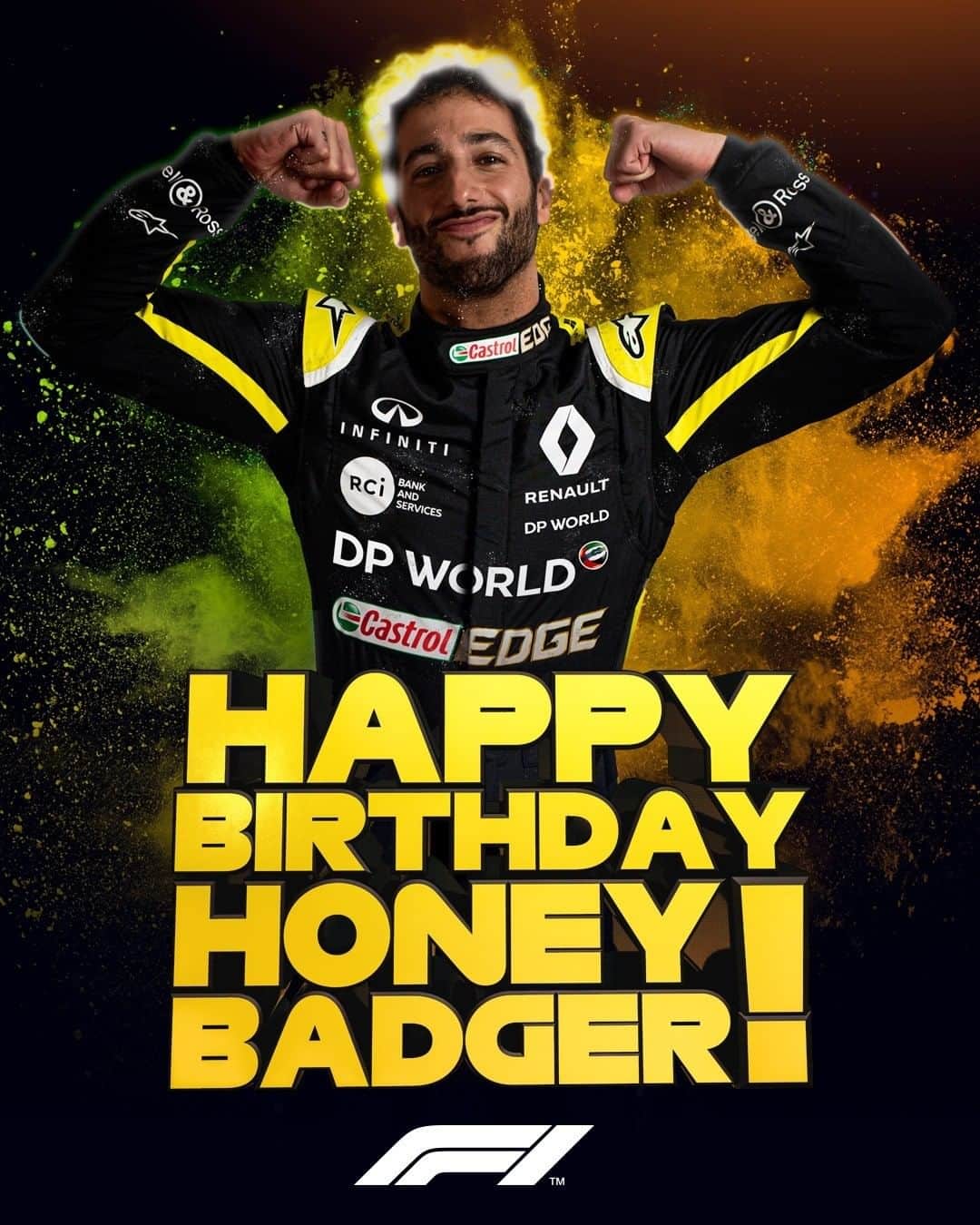 F1さんのインスタグラム写真 - (F1Instagram)「31 years old today - Happy Birthday, Daniel Ricciardo! 🎂 🎈 .  #F1 #Formula1 #DanielRicciardo #Ricciardo #HappyBirthday @danielricciardo @renaultf1team」7月1日 18時55分 - f1